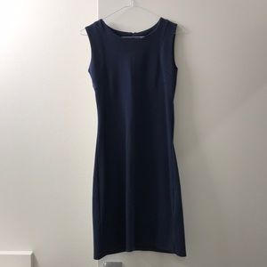 Navy midi dress